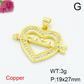 Fashion Copper Pendant  F6P400285baka-L017