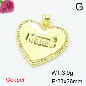 Fashion Copper Pendant  F6P400286baka-L017