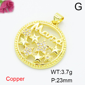 Fashion Copper Pendant  F6P400288baka-L017