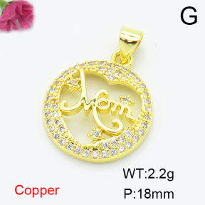 Fashion Copper Pendant  F6P400289baka-L017