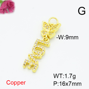 Fashion Copper Pendant  F6P400314aajl-L017