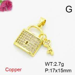 Fashion Copper Pendant  F6P400321baka-L017
