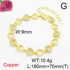 Fashion Copper Bracelet  F6B405506bhva-L002