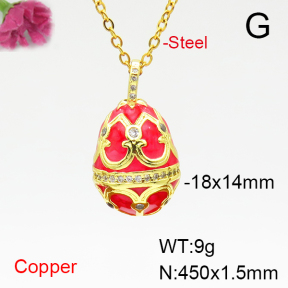 Fashion Copper Necklace  F6N300805ablb-L002