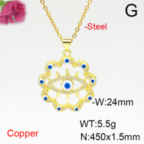 Fashion Copper Necklace  F6N404992ablb-L002