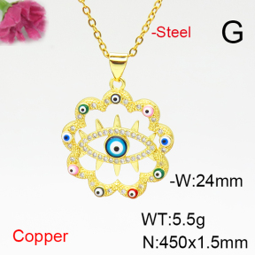 Fashion Copper Necklace  F6N404994ablb-L002