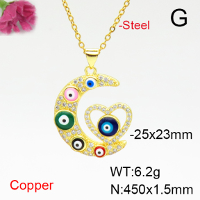 Fashion Copper Necklace  F6N404995aakl-L002