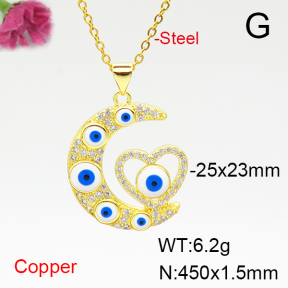 Fashion Copper Necklace  F6N404996aakl-L002