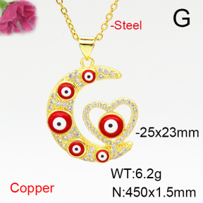 Fashion Copper Necklace  F6N404997aakl-L002