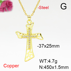 Fashion Copper Necklace  F6N404998aajl-L002