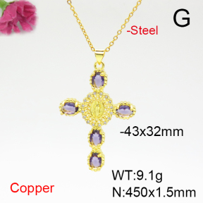 Fashion Copper Necklace  F6N405000ablb-L002