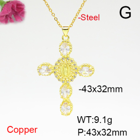Fashion Copper Necklace  F6N405001ablb-L002
