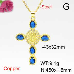 Fashion Copper Necklace  F6N405002ablb-L002