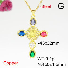 Fashion Copper Necklace  F6N405004ablb-L002