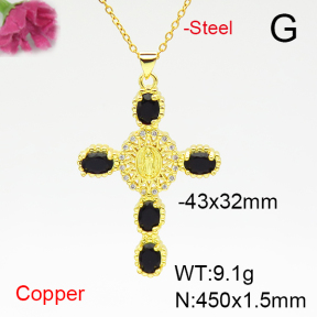 Fashion Copper Necklace  F6N405006ablb-L002