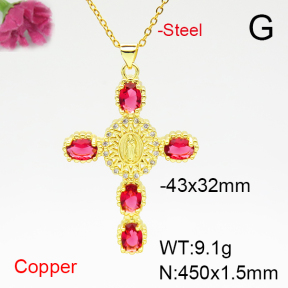 Fashion Copper Necklace  F6N405007ablb-L002
