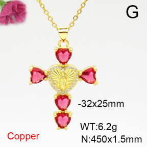 Fashion Copper Necklace  F6N405009ablb-L002