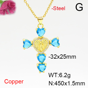 Fashion Copper Necklace  F6N405010ablb-L002