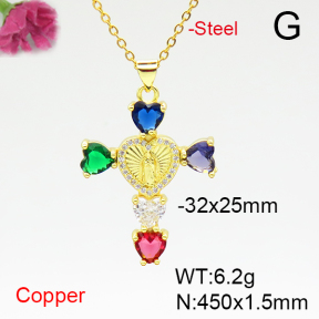Fashion Copper Necklace  F6N405011ablb-L002