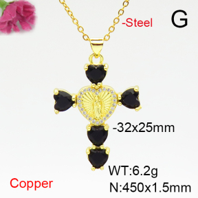 Fashion Copper Necklace  F6N405012ablb-L002