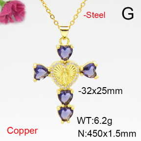 Fashion Copper Necklace  F6N405014ablb-L002