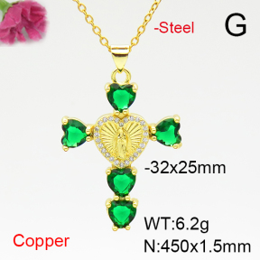 Fashion Copper Necklace  F6N405015ablb-L002