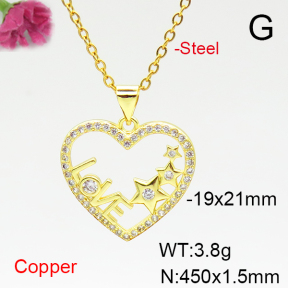 Fashion Copper Necklace  F6N405017aajl-L002