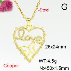 Fashion Copper Necklace  F6N405018baka-L002