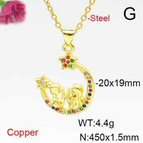 Fashion Copper Necklace  F6N405023vail-L002