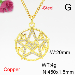 Fashion Copper Necklace  F6N405027avja-L002