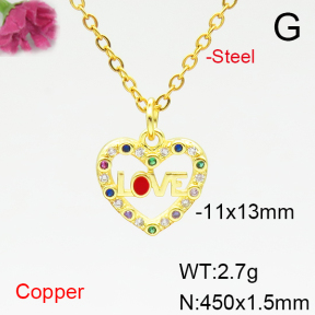 Fashion Copper Necklace  F6N405033vail-L002