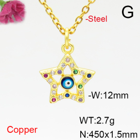 Fashion Copper Necklace  F6N405036vail-L002
