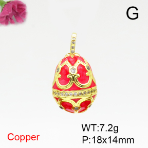 Fashion Copper Pendant  F6P300046ablb-L002