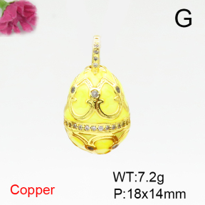 Fashion Copper Pendant  F6P300047ablb-L002