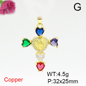 Fashion Copper Pendant  F6P400348ablb-L002