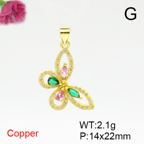 Fashion Copper Pendant  F6P400353baka-L002