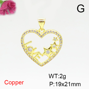 Fashion Copper Pendant  F6P400354aajl-L002