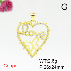 Fashion Copper Pendant  F6P400355baka-L002
