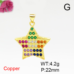 Fashion Copper Pendant  F6P400357baka-L002