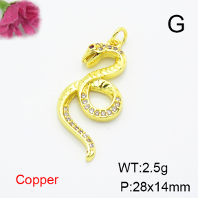 Fashion Copper Pendant  F6P400416vbll-L035
