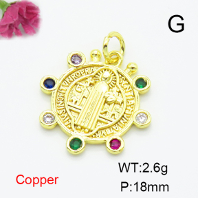 Fashion Copper Pendant  F6P400422ablb-L035