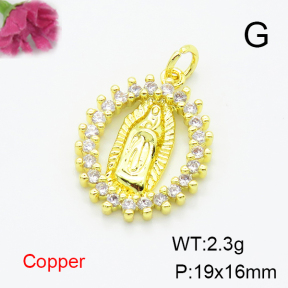 Fashion Copper Pendant  F6P400426ablb-L035