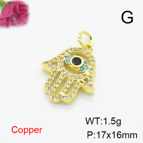 Fashion Copper Pendant  F6P400436vbmb-L035