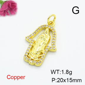 Fashion Copper Pendant  F6P400438vbll-L035