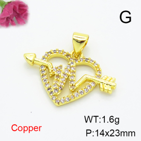 Fashion Copper Pendant  F6P400442ablb-L035