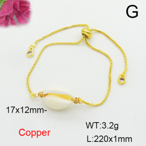 Fashion Copper Bracelet  Conch  F6B300758ablb-908