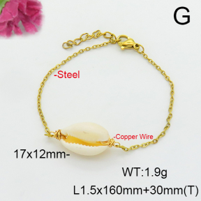 Fashion Copper Bracelet  Conch  F6B300760aakl-908