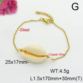 Fashion Copper Bracelet  Conch  F6B300762aakl-908
