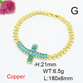 Fashion Copper Bracelet  F6B405519bbov-L017