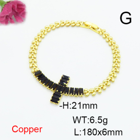 Fashion Copper Bracelet  F6B405521bbov-L017